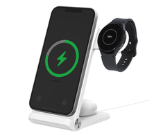Nillkin PowerTrio 3in1 belaidis įkroviklis MagSafe, skirtas Samsung Watch Baltas