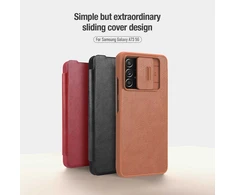 Nillkin Qin leather holster Samsung Galaxy A73 dėklas telefonui juodos spalvos