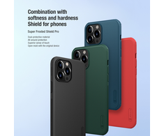 Nillkin Super Frosted Shield Pro patvarus dėklas, dangtelis Apple iPhone 13 Pro Max, mėlynos spalvos