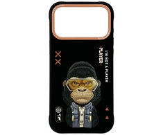 „Nimmy Cool&amp;Cute 2.0 Gorilla“ dėklas, skirtas „iPhone 17 Pro“ - Juodas