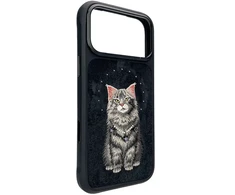 „Nimmy Lucky Fashion Cat“ „MagSafe“ dėklas, skirtas „iPhone 17 Pro“ - juodas