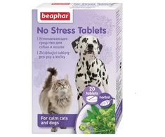 Raminamoji priemonė: „Beaphar No Stress“ tabletės šunims/katėms, 20 tablečių.