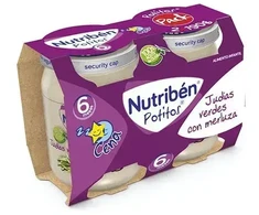 Nutriben Nutriben Šparaginės pupelės su jūros lydekomis 2x 190g