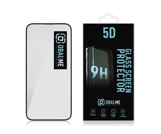 OBAL:ME 5D apsauginis stiklas telefonui Apple iPhone 15 Plus Juodas