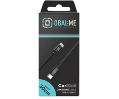 OBAL:ME CarShot USB-C/USB-C laidas 30 cm, juodas