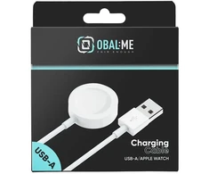 OBAL:ME įkrovimo kabelis skirtas Apple Watch USB-A baltos spalvos