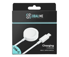 OBAL:ME įkrovimo kabelis skirtas Apple Watch USB-C baltos spalvos