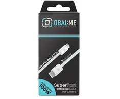 OBAL:ME Super Fast USB-C/USB-C pintas kabelis 100W 2m Baltas