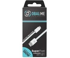 OBAL:ME Super Fast USB-C/USB-C pintas kabelis 100W 1m Baltas