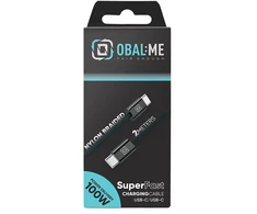 OBAL:ME Super Fast USB-C/USB-C pintas kabelis 100W 2m Juodas