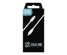 OBAL:ME Fast Charge USB-C/Lightning kabelis 1m baltos spalvos