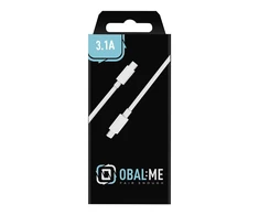 OBAL:ME Fast Charge USB-C/Lightning kabelis 1m baltos spalvos
