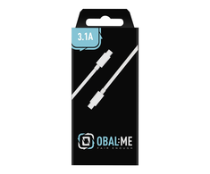 OBAL:ME Fast Charge USB-C/USB-C kabelis 1m baltos spalvos