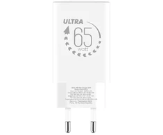 OBAL:ME GaN laidinis įkroviklis USB-A + 2xUSB-C 65W baltos spalvos