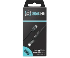 OBAL:ME LongRun USB-C/USB-C kabelis 60W 2m Juodas