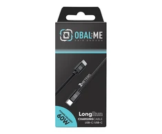 OBAL:ME LongRun USB-C/USB-C kabelis 60W 2m Juodas