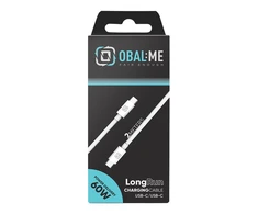 OBAL:ME LongRun USB-C/USB-C kabelis 60W 2m Baltas