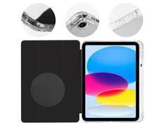OBAL:ME MistyTab dėklas planšetiniam kompiuteriui Apple iPad 10.9 2022 juodos spalvos