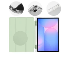 OBAL:ME MistyTab dėklas skirtas Samsung Galaxy Tab S10 Lite/S9/S9 FE/S10 FE Light Žalias