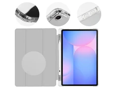 OBAL:ME MistyTab dėklas skirtas Samsung Galaxy Tab S10 Lite/S9/S9 FE/S10 FE Light Gray