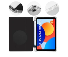 OBAL:ME MistyTab dėklas skirtas Xiaomi Redmi Pad SE 8.7 juodos spalvos