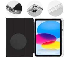 OBAL:ME MistyTab dėklas planšetiniam kompiuteriui Apple iPad 10.9 2022 juodos spalvos
