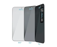 OBAL:ME Privacy 5D Apsauginis stiklas Screen Protector skirtas Apple iPhone 17 Pro Max Juodas