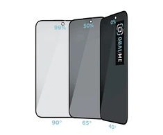 OBAL:ME Privacy 5D ekrano apsauga telefonui Apple iPhone 15 Juodas