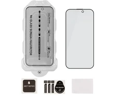 OBAL:ME Privacy 5D stiklinis ekrano apsauginis filtras su aplikatoriumi skirtas Apple iPhone 15/16 Juodas
