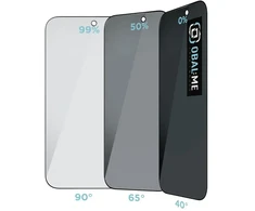 OBAL:ME Privacy 5D Apsauginis stiklas Screen Protector skirtas Apple iPhone 17/17 Pro Juodas