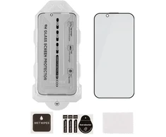 OBAL:ME Privacy 5D stiklo ekrano apsauga su aplikatoriumi Apple iPhone 13/13 Pro/14/16e/17e juoda...