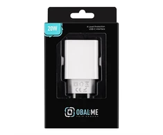 OBAL:ME laidinis įkroviklis USB-C 20W baltos spalvos