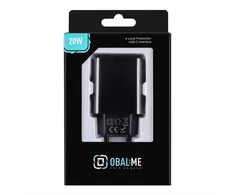 OBAL:ME sieninis įkroviklis USB-C 20W juodas
