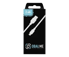 OBAL:ME Simple USB-A/USB-C kabelis 1m baltos spalvos