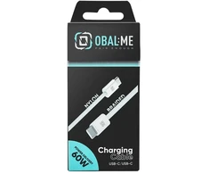 OBAL:ME Super Fast USB-C/USB-C pintas kabelis 60W 1m baltos spalvos