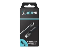 OBAL:ME Super Fast USB-C/USB-C pintas kabelis 100W 2m Juodas