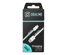OBAL:ME Super Fast USB-C/USB-C pintas kabelis 60W 1m baltos spalvos
