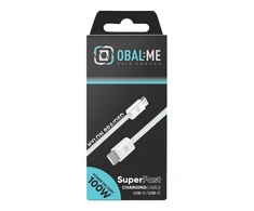 OBAL:ME Super Fast USB-C/USB-C pintas kabelis 100W 1m Baltas