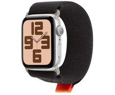 OBAL:ME Textile apyrankė skirta Apple Watch 42-49mm M-L juodos spalvos/oranžinės spalvos