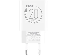OBAL:ME laidinis įkroviklis USB-A + USB-C 20W baltos spalvos