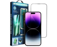 Oem 5D Full Glue Tempered Glass for iPhone 15 PLUS with applicator juodas