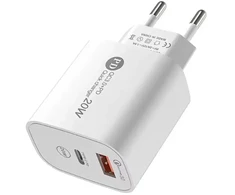 Oem A6MaxL kelioninis įkroviklis | 20W | USB-C, USB-A | su USB-C kabeliu | balta