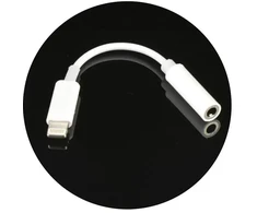 Oem Adapteris AUX Lightning (male) to Jack 3,5 mm (female) BOX baltas