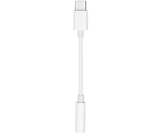 Oem Adapteris AUX Type C (male) to Jack 3,5 mm (female) baltas