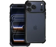 OEM dėklas, skirtas iPhone 17 Pro Max / 18 Pro Max (žemas kameros kraštas), atsparus smūgiams, elektro juodas