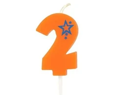 Oem Gimtadienio žvakė 2 oranžinė
