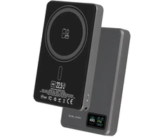 Oem Blavec Power Bank 10000mAh BJ-03 Slim 13,5mm – Type C – 22,5W magnetic Magsafe 3 in 1 (PBBJ03-MC10G) pilkos spalvos