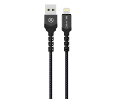 Blavec Cable Raptor pintas – USB į Lightning – 2,4A 0,5 metro CarPlay (CRA-UL24BG05) juodas-pilkas