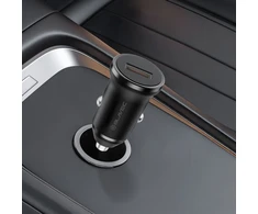 Blavec Automobilinis įkroviklis BS-01A-C Road – USB – QC 3.0 18W su USB į Type C kabeliu (CCBS01ACR-UB) juodos spalvos