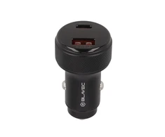 Blavec Automobilinis įkroviklis BS-04B-C Volt – USB + Type C – QC 3.0 18W PD 30W su Type C į Type C kabeliu (CCBS04BCV-UCB) juodos spalvos